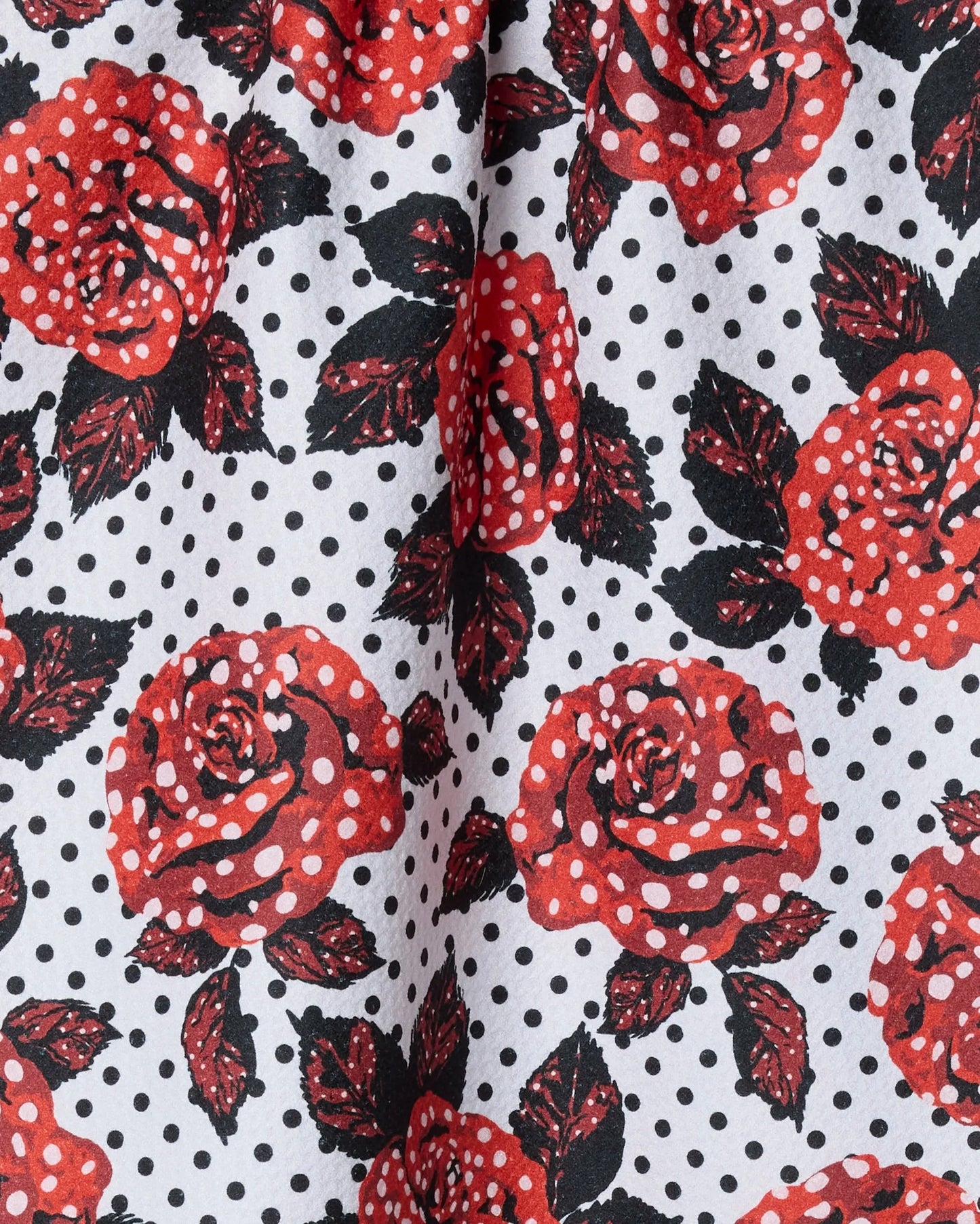 Polka Rose Kitchen Towel