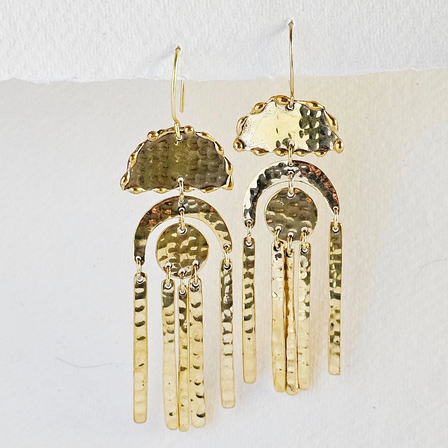 Hammered Chandelier Earrings