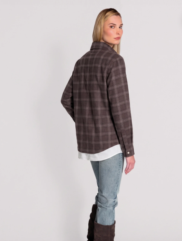 Europa Plaid Layered Top - Huckleberry