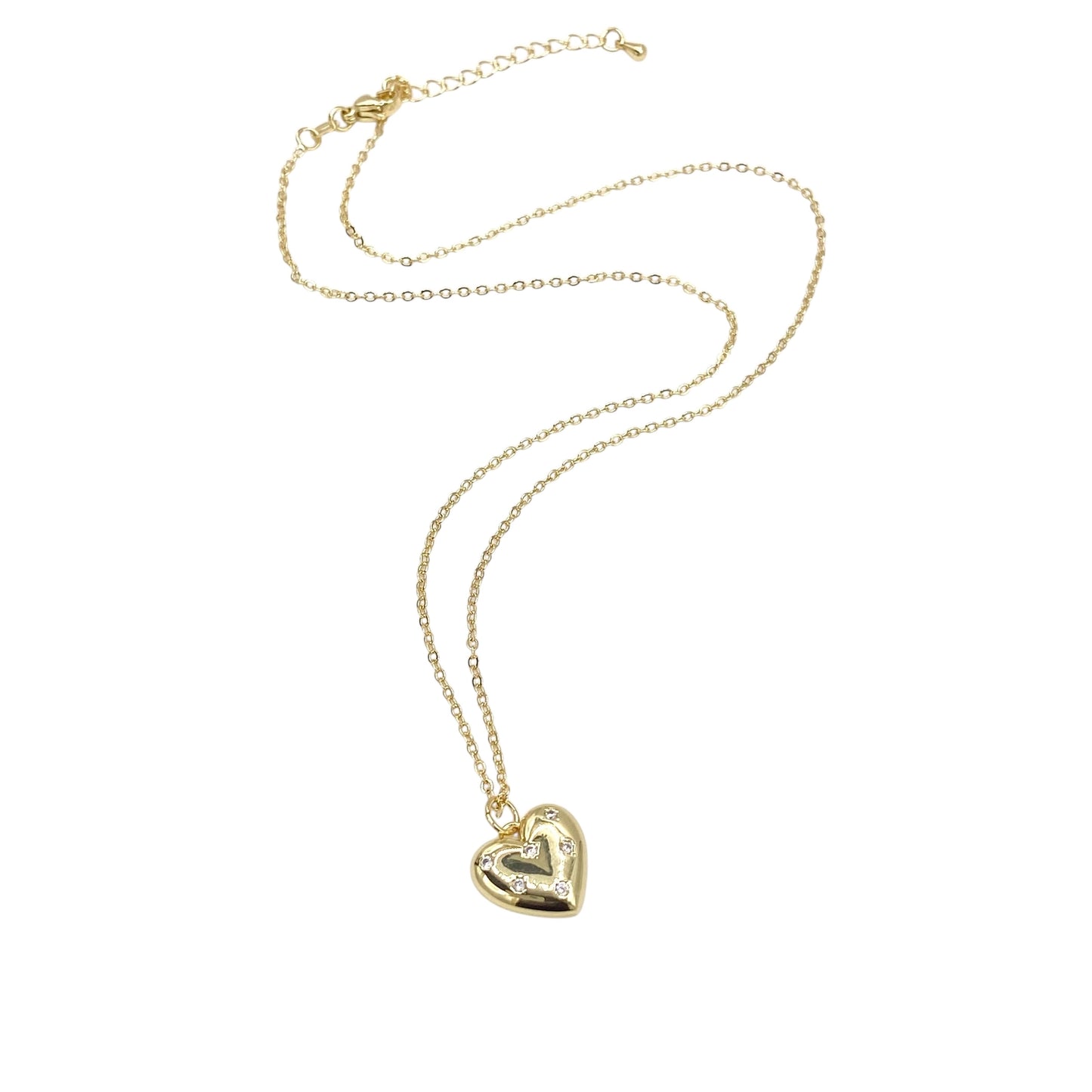 Crystal Accents Heart Necklace