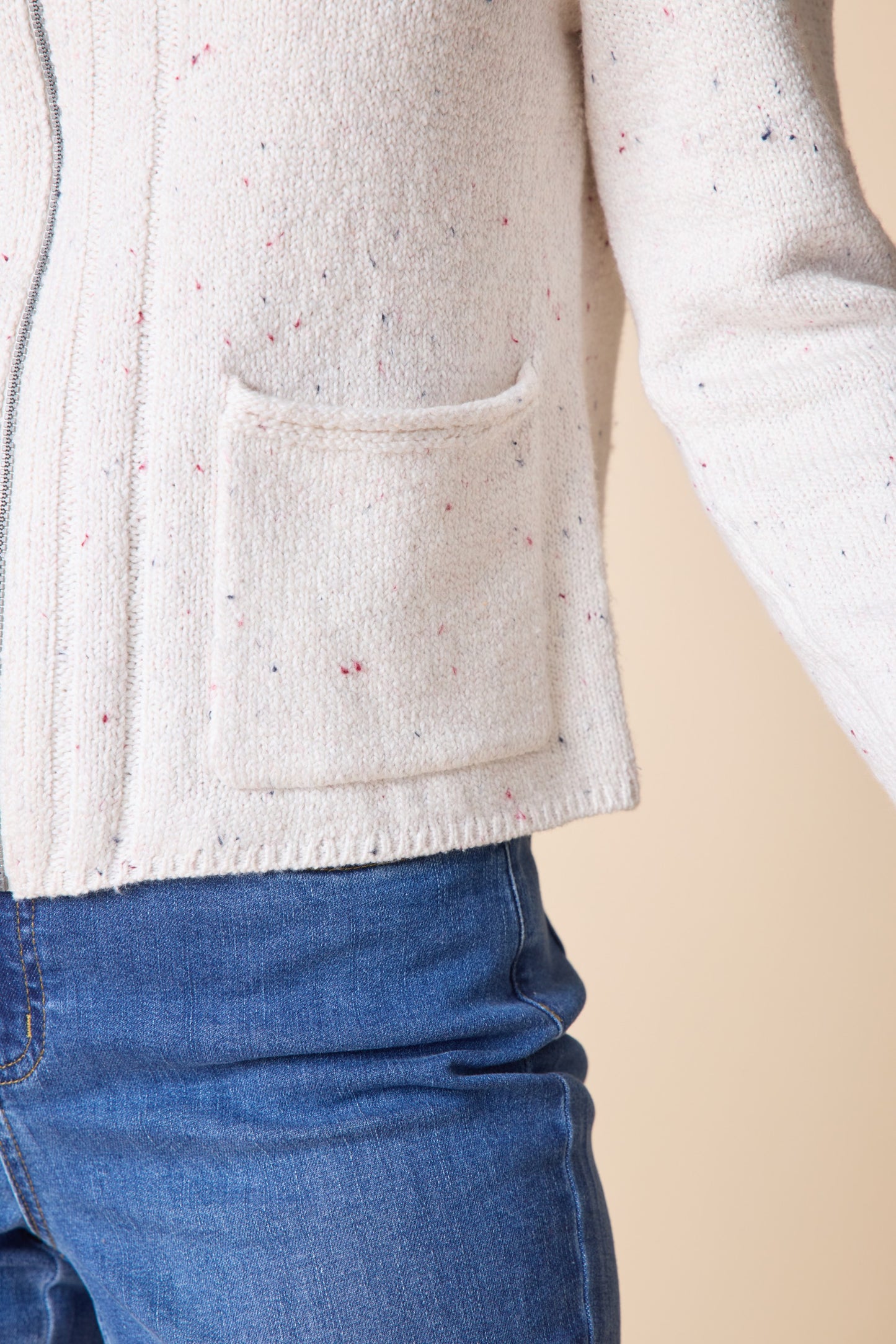 Harvest Tweed Zip Cardigan