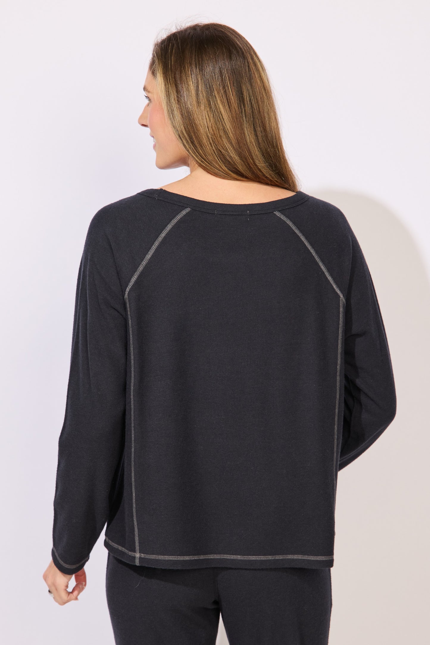 Buttery Rib Knit Top - Black