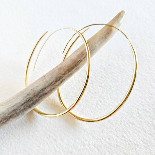Brass Thread Oval Hoops