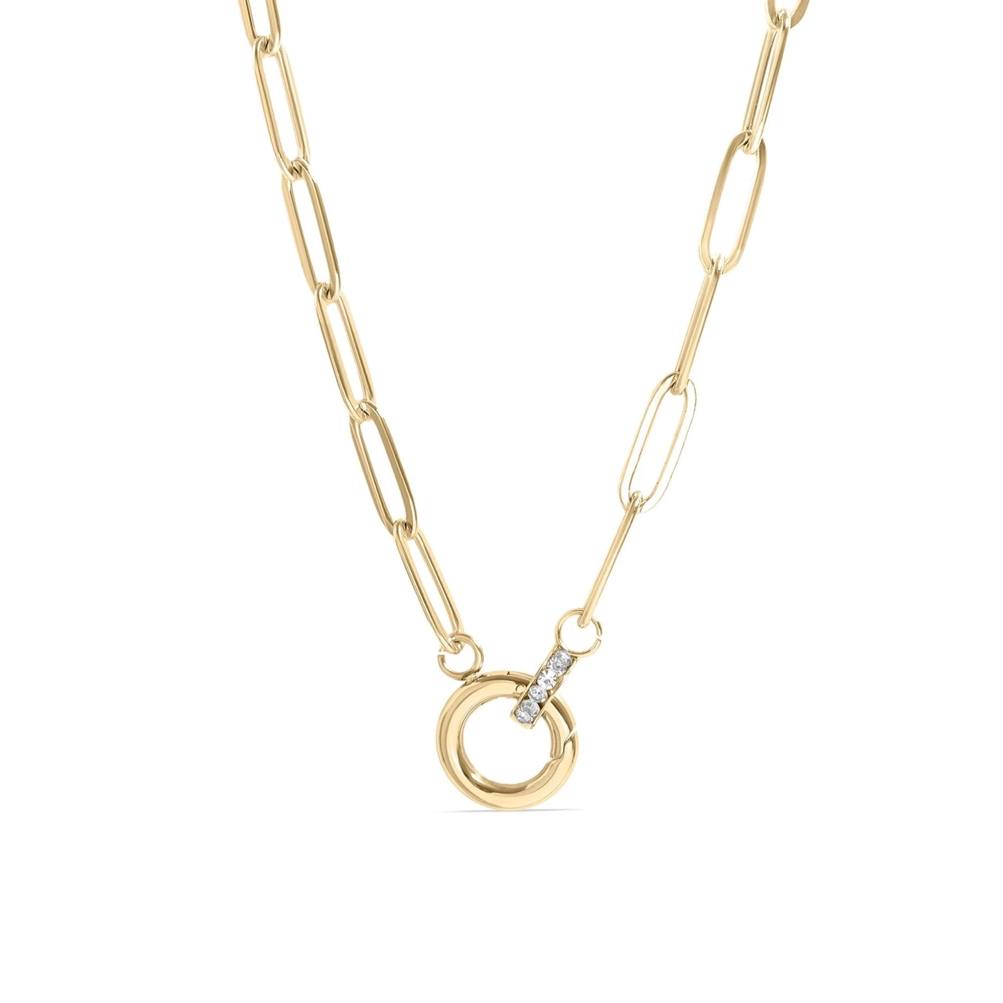 Paperclip Charm Holder Necklace