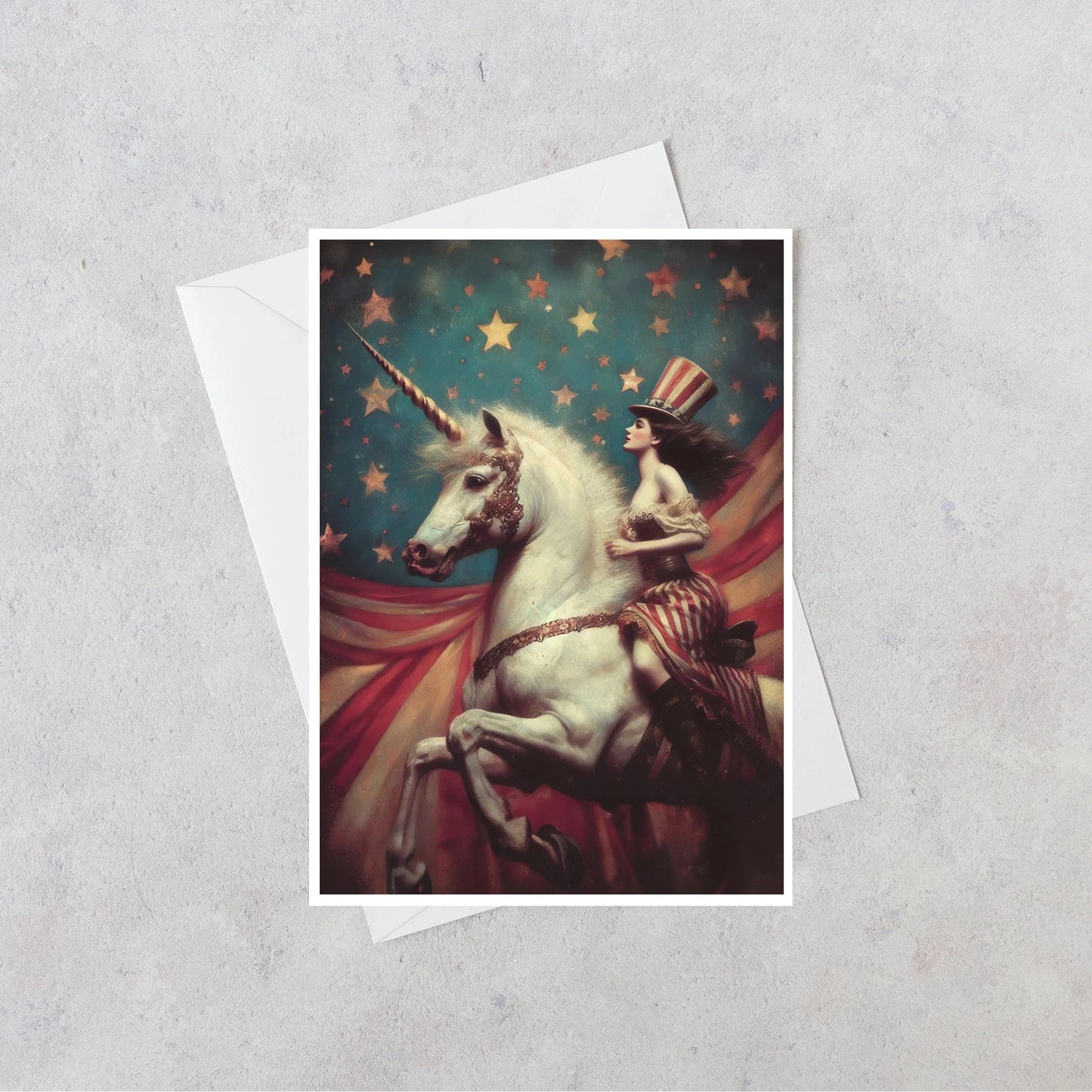 Vintage Stars & Stripes Circus Card