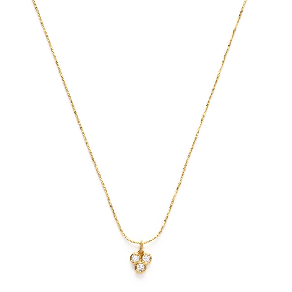 Tiny Triple Crystal Necklace
