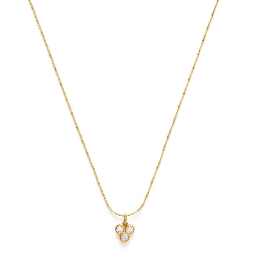 Tiny Triple Crystal Necklace
