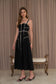 Contrast Stitch Midi Dress
