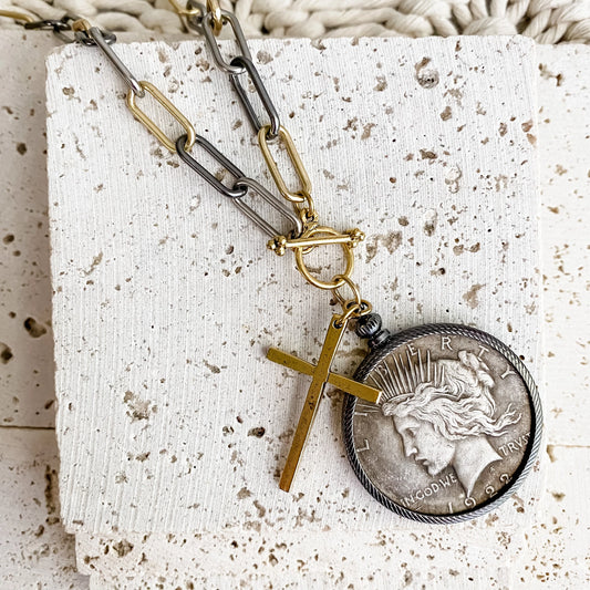 18" Relic Necklace - Mixed Metal