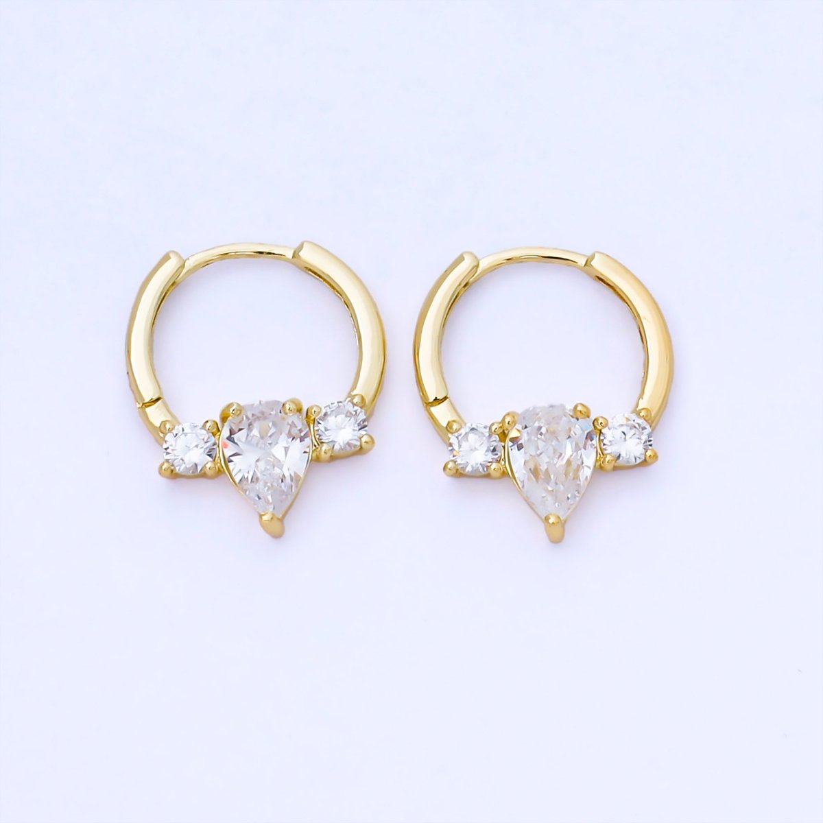Cubic Zirconia Cluster Huggies