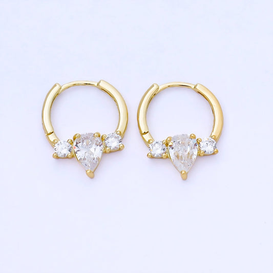 Cubic Zirconia Cluster Huggies