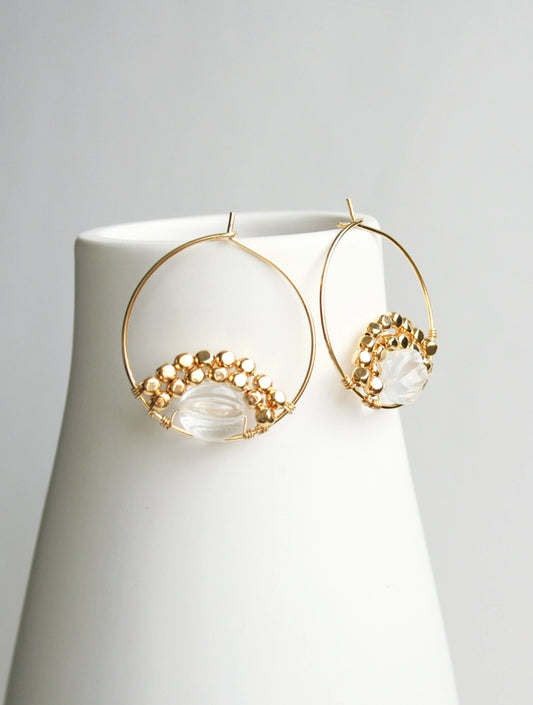 Golden Glass Arch Earrings