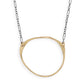 Mixed Metal Oblong Necklace