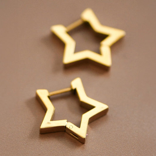 Small Star Hoops