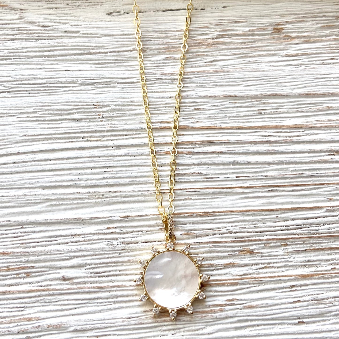 Sunburst Pearl Necklace