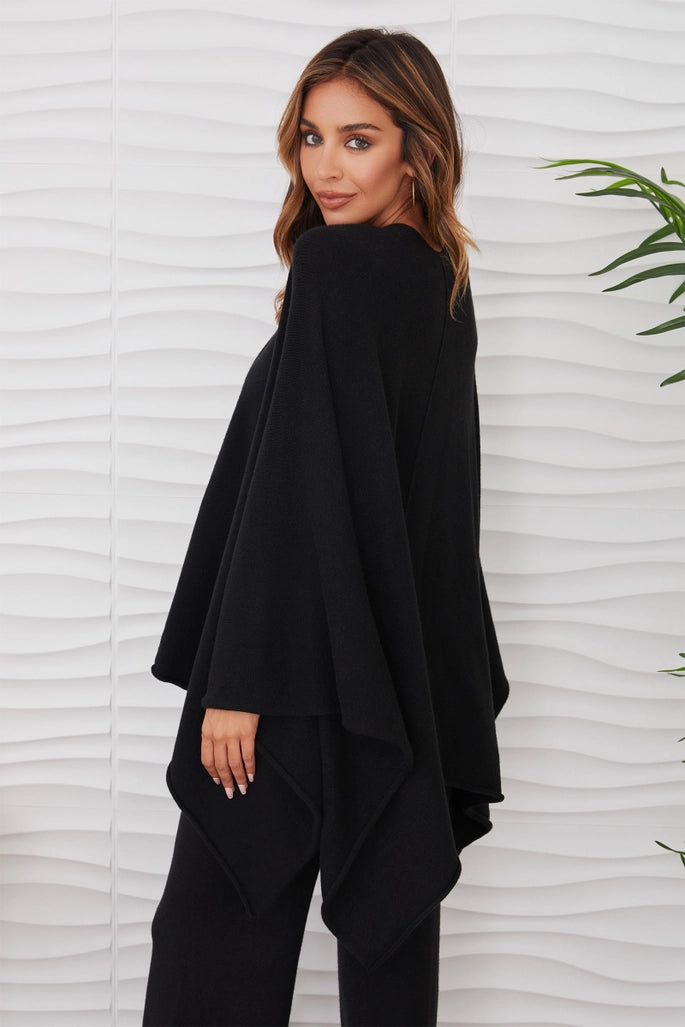Knit Dolman Cardigan - Black