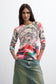 Abstract Fine Knit Sweater