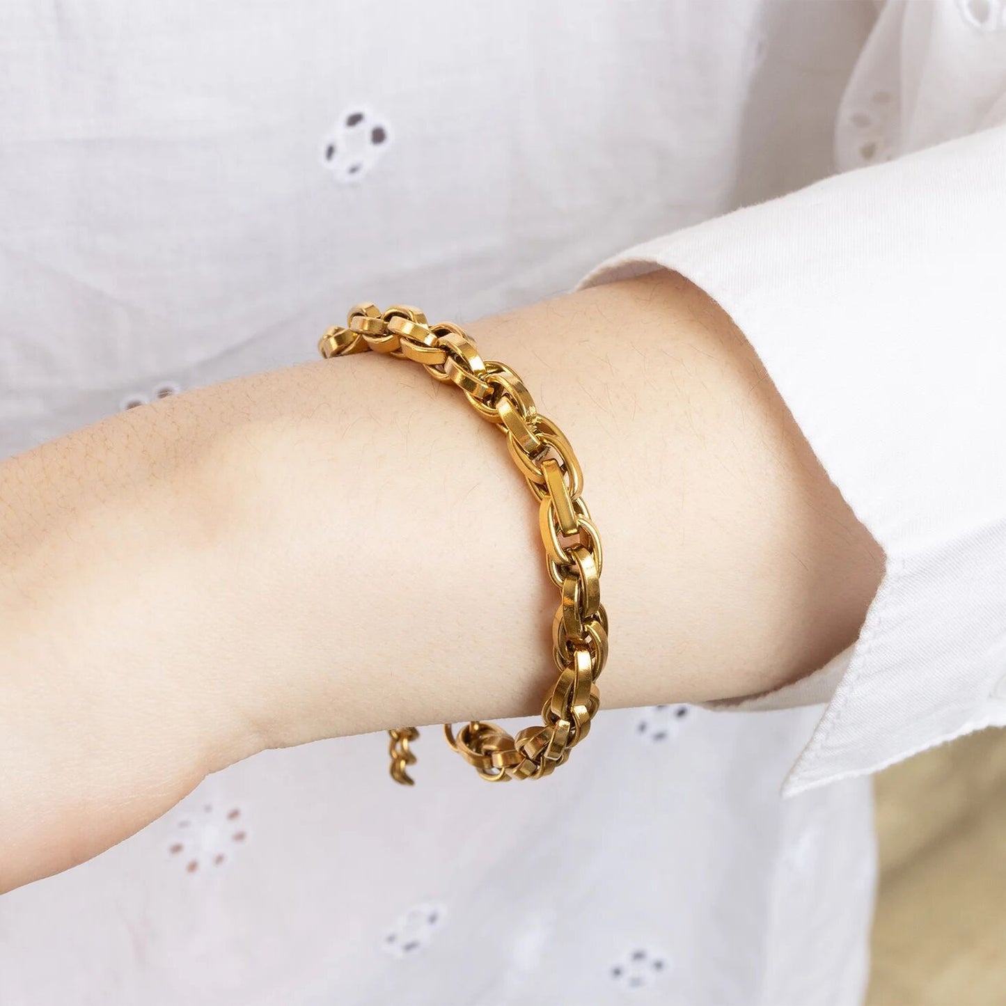 Double Oval Chain Bracelet