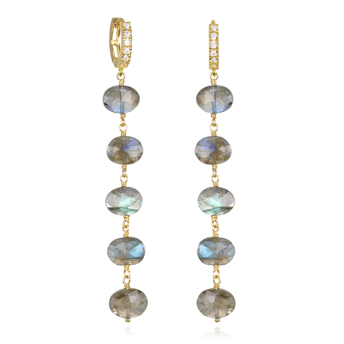 Labradorite Long Huggies