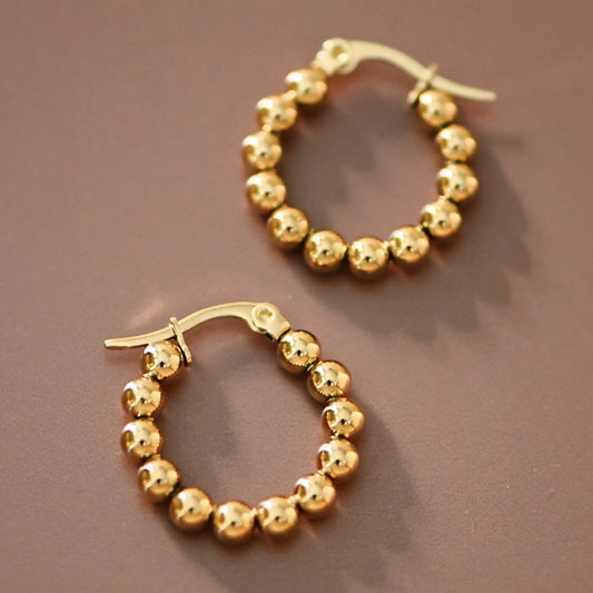 Dotted Small Hoops