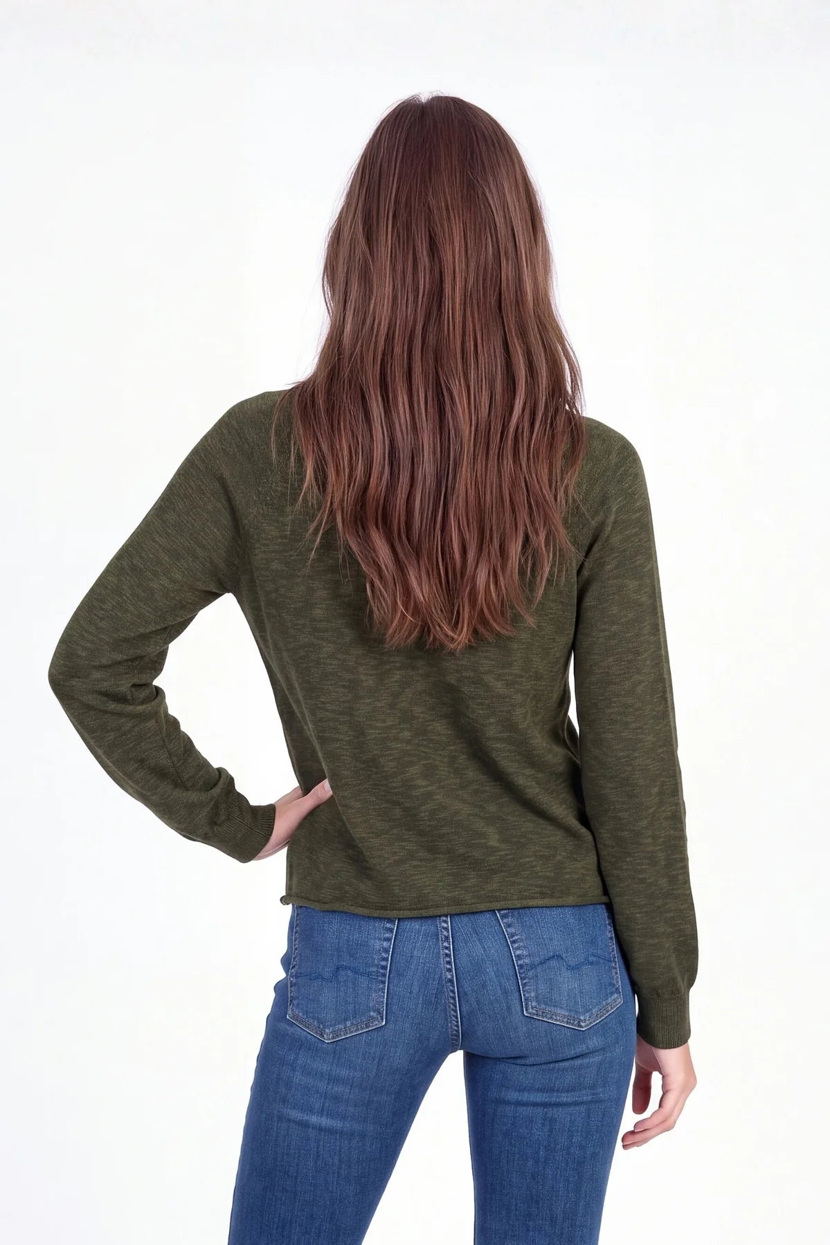 Open V-Neck Sweater