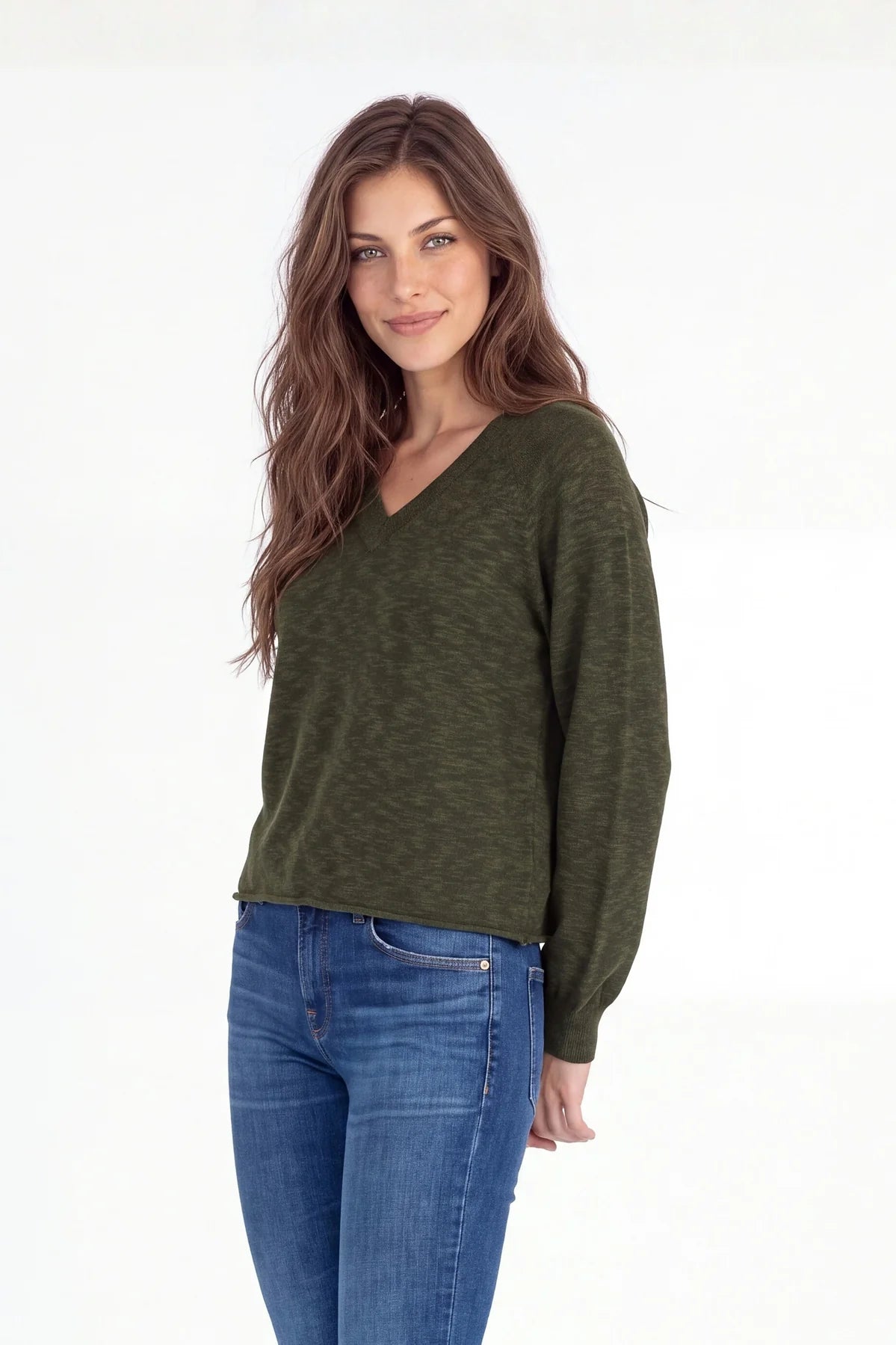 Open V-Neck Sweater
