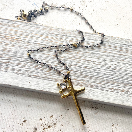 Double Cross Necklace