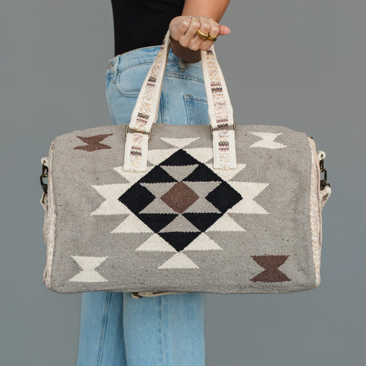 Western Duffel - Taupe/Cream