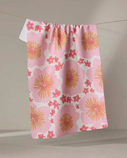 Hibiscus Sunset Kitchen Towel