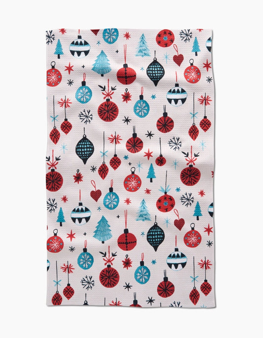Embroidered Ornaments Kitchen Towel