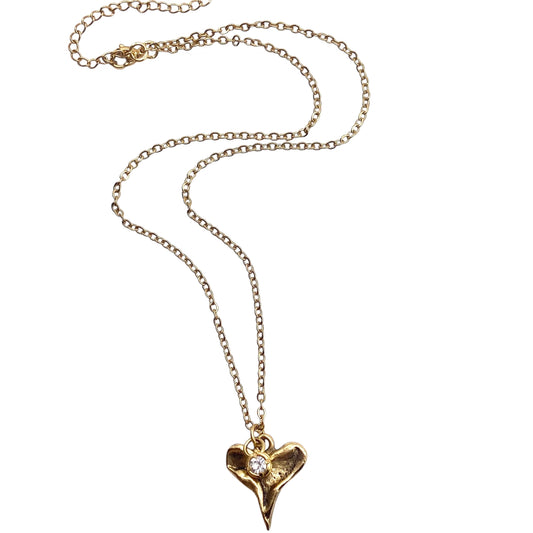 Hammered Heart Necklace
