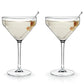 Stemmed Angle Crystal Martini Glass