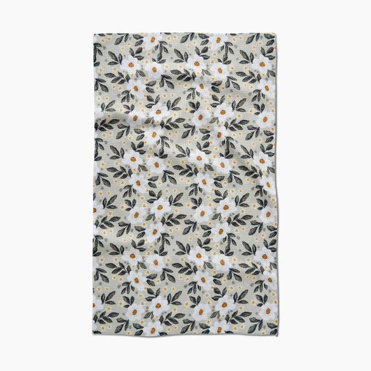 Painted Spring Flowers Kitchen Towel