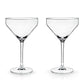 Stemmed Angle Crystal Martini Glass