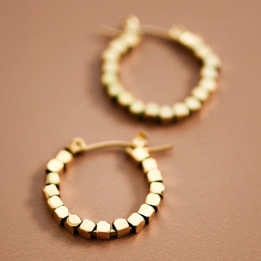 Square Bead Hoops