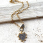 Two Tone Heart Clasp Necklace