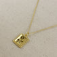Flower Plaque Necklace