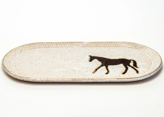Large Brown Horse Platter