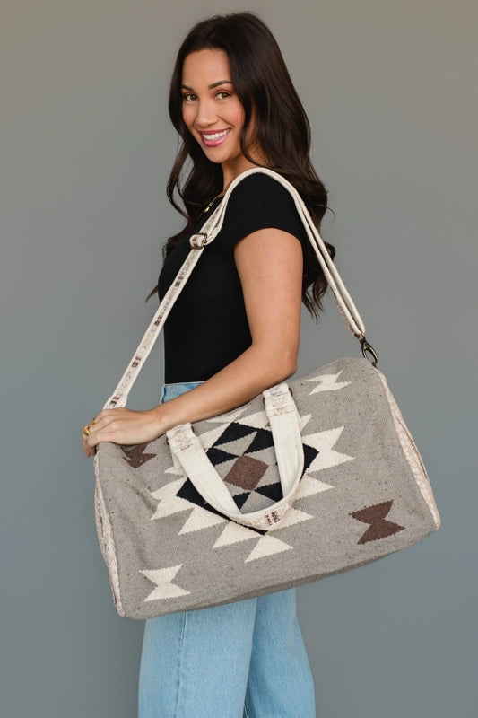 Western Duffel - Taupe/Cream