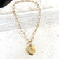 Large Hammered Heart Necklace