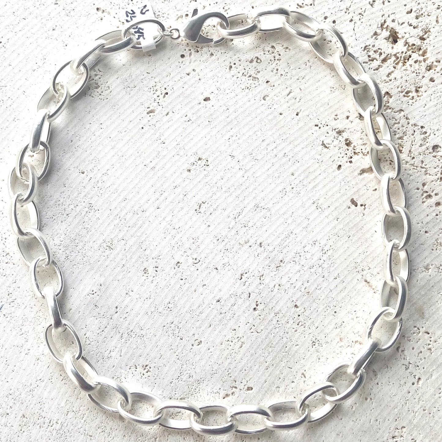 Matte Silver Chunky Necklace