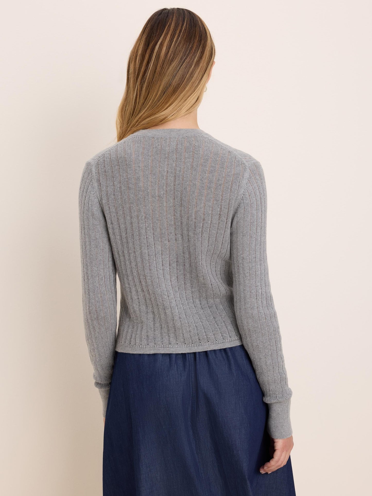 Pointelle Pocket Cardigan