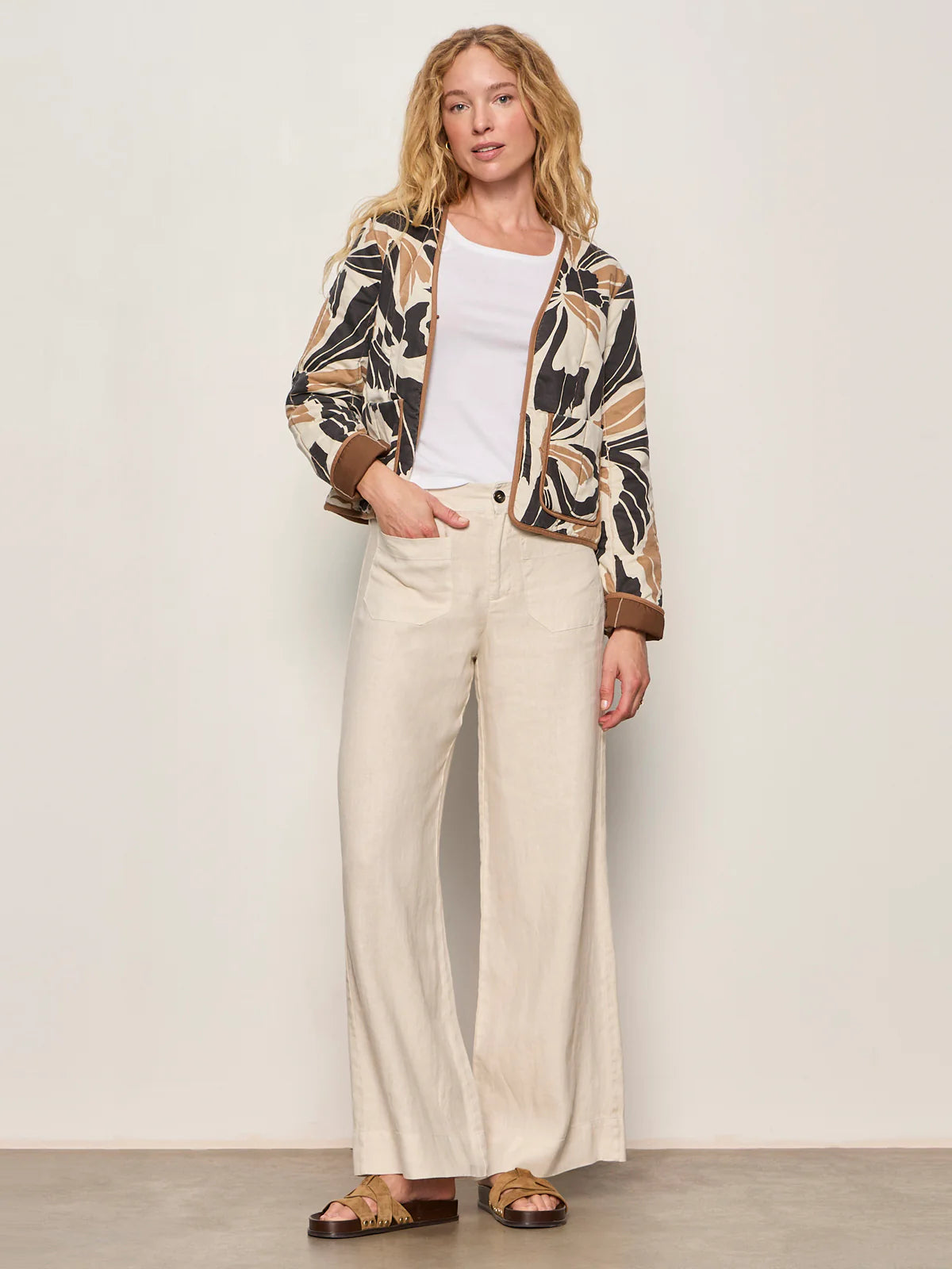 Linen Marine Wide Leg