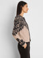 Placed Lace Print Cardigan