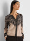 Placed Lace Print Cardigan