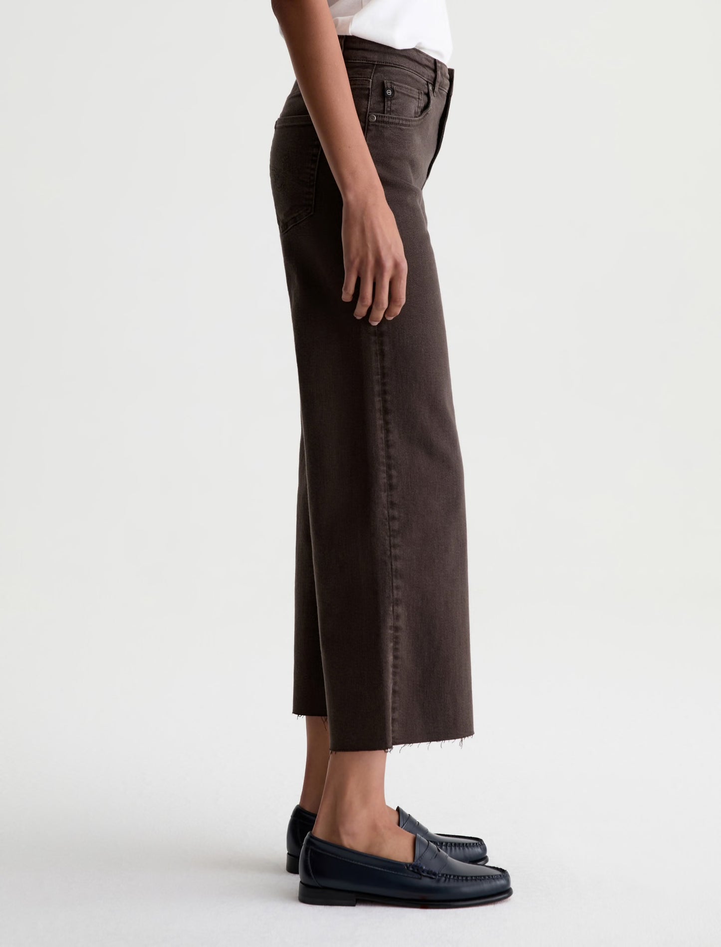 Saige Wide Leg Crop - Burnt Umber