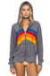 Mountain Chevron Zip - Heather Grey
