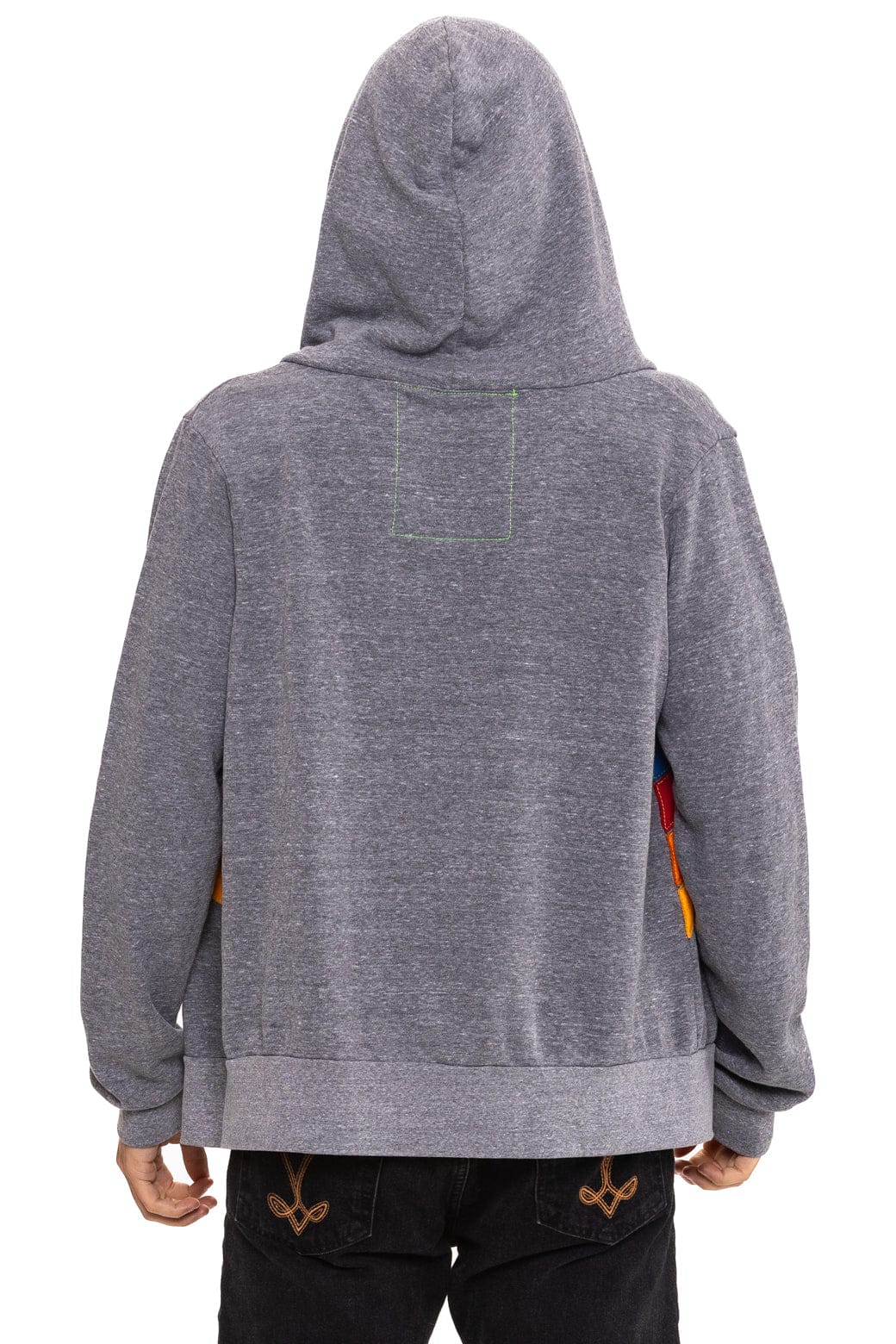 Mountain Chevron Zip - Heather Grey