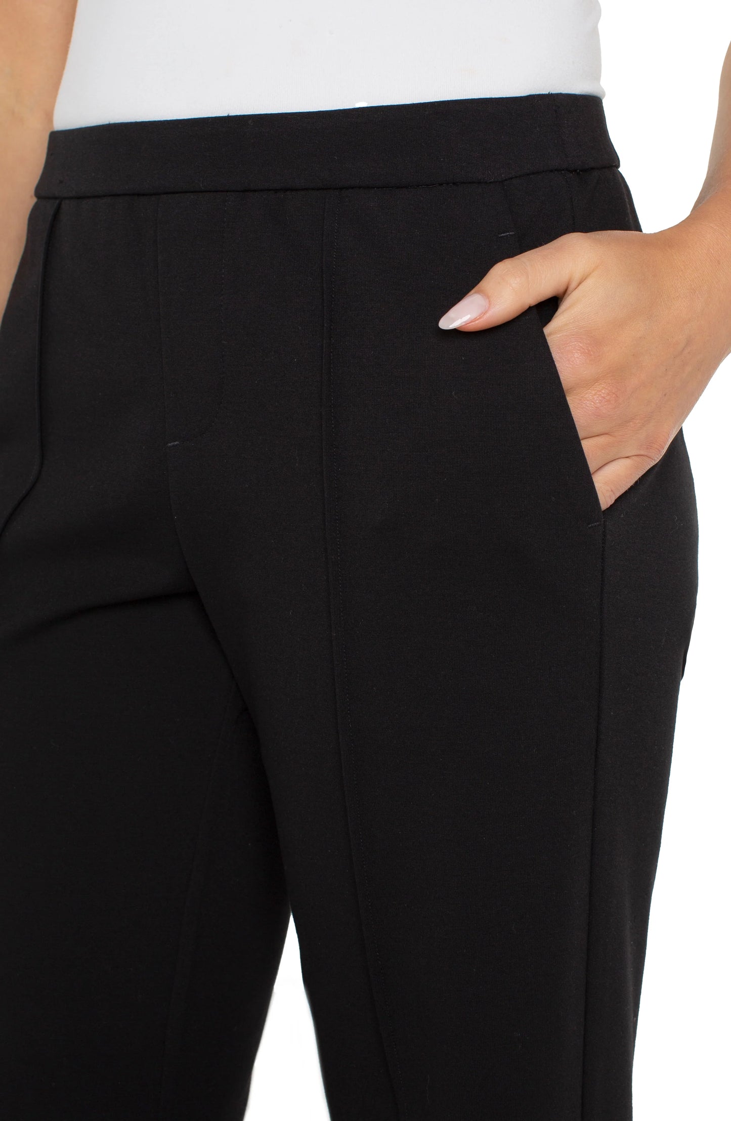 Wide Leg Pull On Trouser