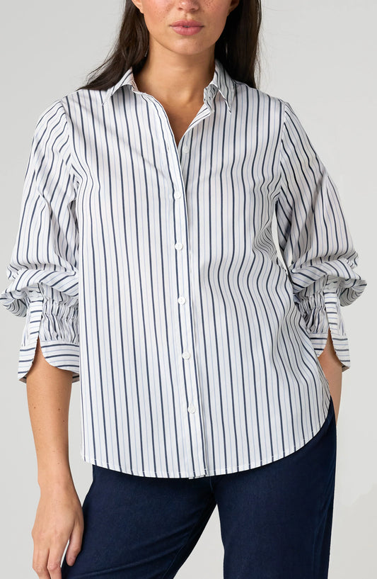 Adjustable Sleeve Woven Top